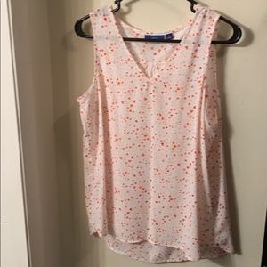 Apt. 9 Sleeveless Blouse Hearts Print